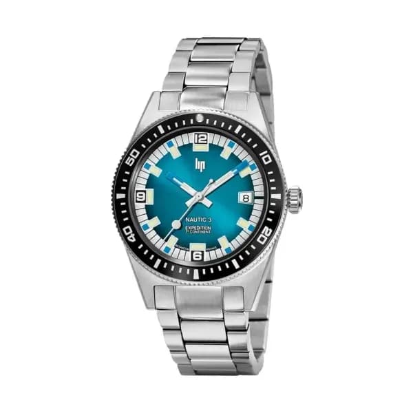 Lip Montre Lip Nautic 3 670096- Homme - cadran Bleu- 39 mm - Acier inoxydable