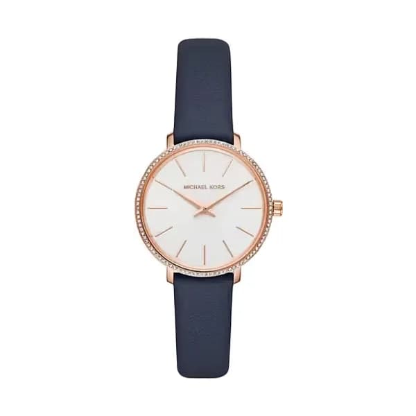 Michael Kors Montre Femme MICHAEL KORS en Cuir Bleu Etanche