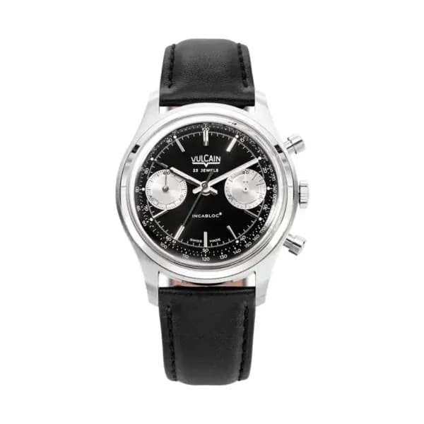 Vulcain Montre Chronograph Black & Silver 38mm 640109A00