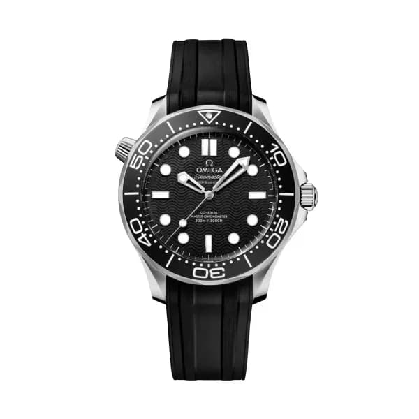 Omega Seamaster 42 mm, acier sur bracelet caoutchouc