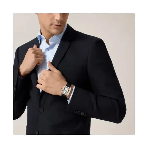 Cartier Montre mécanique Homme Santos Argenté