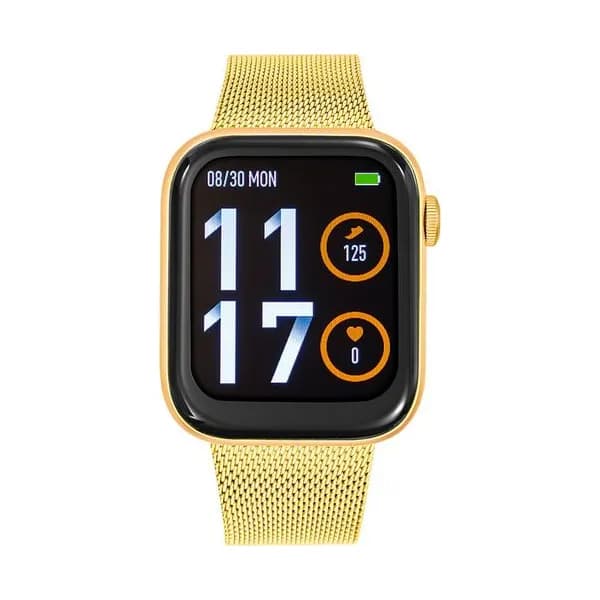 Tekday Montre Connectée Tekday en Acier et PVD Doré