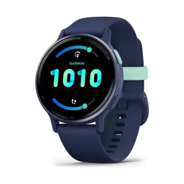 Garmin Montre Garmin Vivoactive 5 Boitier Bleu Marine Lunette Aluminium Metallic Blue Gold