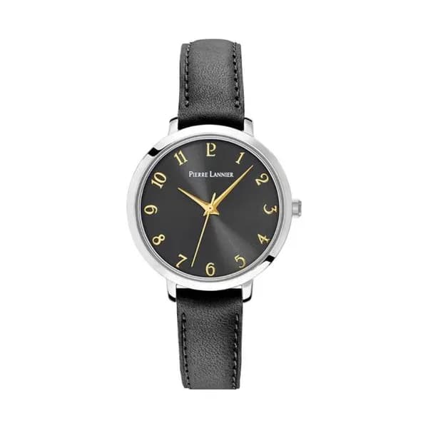 Pierre Lannier Montre Pierre Lannier Collection Chouquette en Cuir Noir