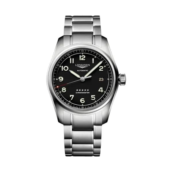Longines Montre Longines Spirit Automatique 40 mm cadran noir bracelet acier