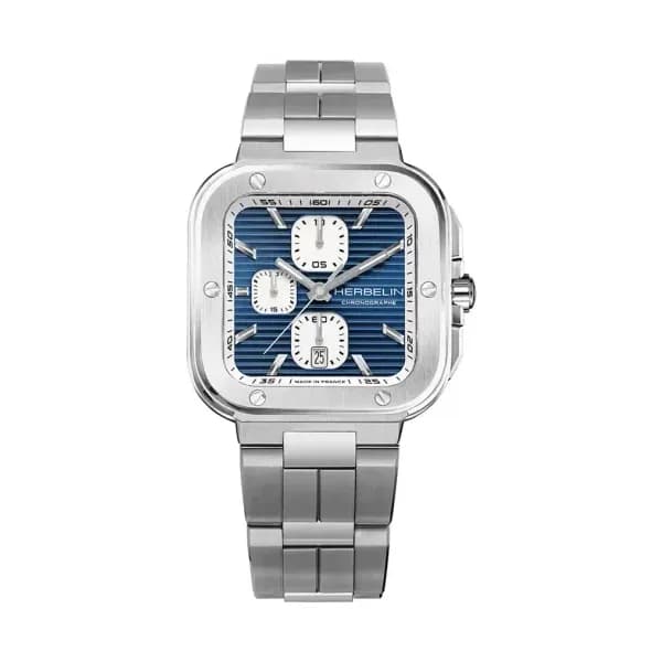Michel Herbelin Montre Herbelin Cap Camarat Square Chronograph Homme Quartz Plongée - 35646B25