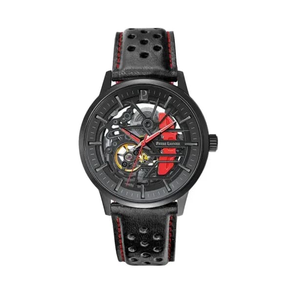 Pierre Lannier Montre automatique Homme Paddock Noir, Rouge