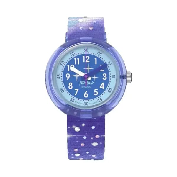 Flik Flak Montre Flik Flak Collection Mystic Clouds en Biosource Violet