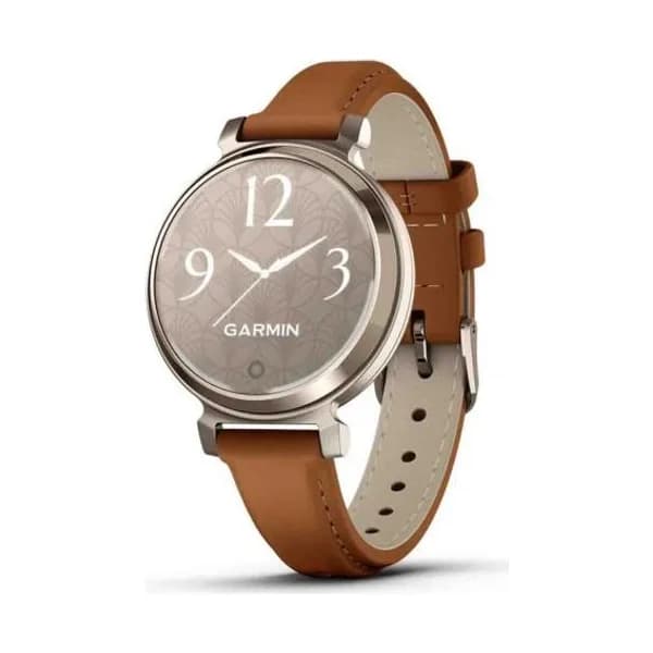 Garmin Montre Garmin Lily Classic Cream Gold avec bracelet en cuir camel 35,5 mm- 010-02839-02