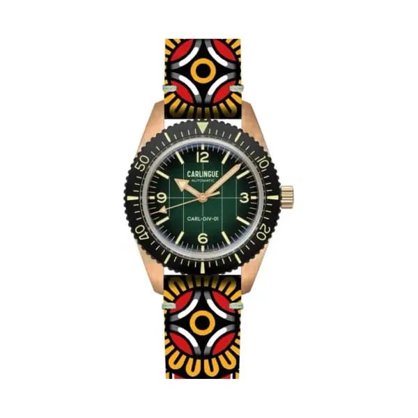 Carlingue Montre Diver 01 Bronze Mandala Tattoo