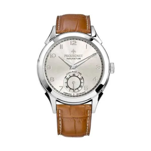 Pequignet Montre Pequignet Royale Manuelle Mécanique Cadran Argent - 9080433-AG