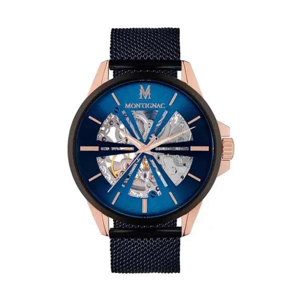 Montignac Montre automatique Homme Round Bleu