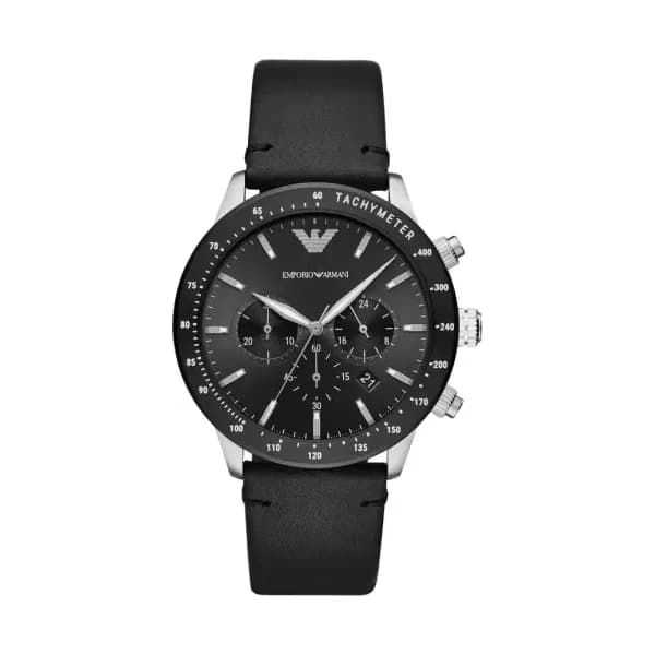 Emporio Armani Montre Analogique Homme Emporio Armani Cuir Noir AR11243