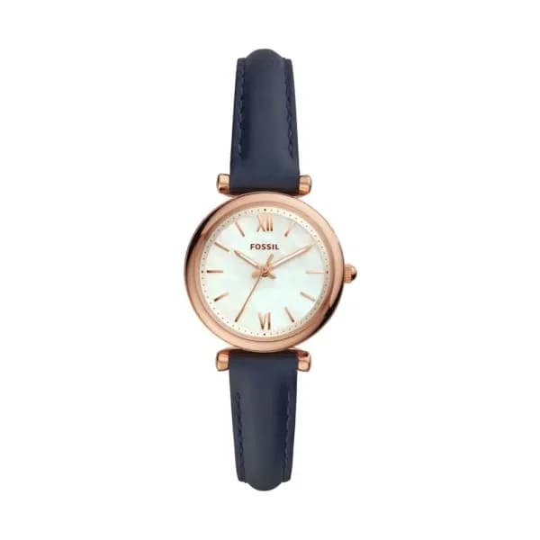 Fossil Montre Analogique Femme Fossil Cuir Bleu ES4502