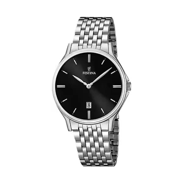 Festina F16744/4 Montre Homme Festina en Acier Gris Cadran Noir