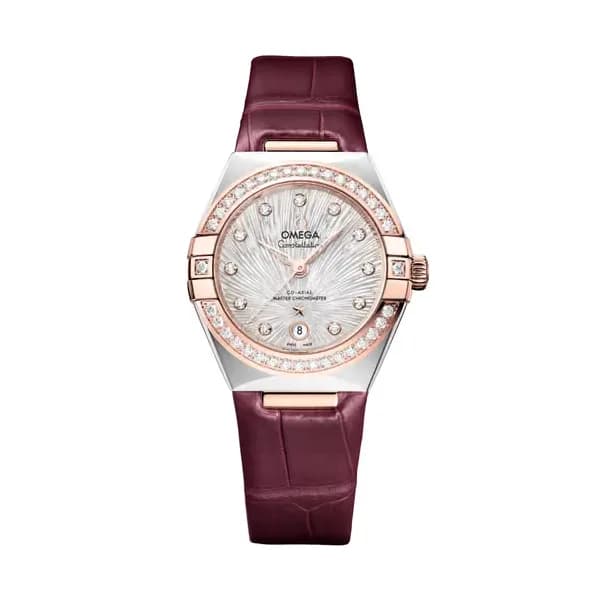 Omega Constellation 29 mm, acier - or « Sedna™ » sur alligator
