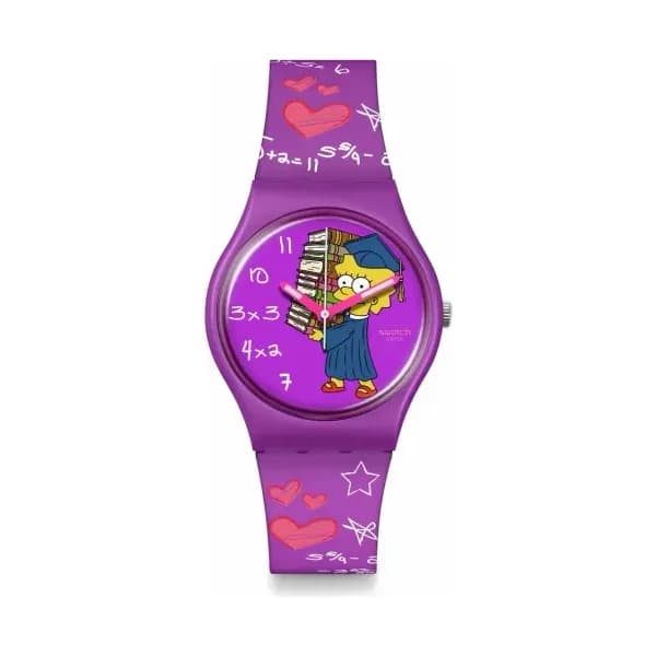 Swatch Montre quartz Mixte the simpsons Violet