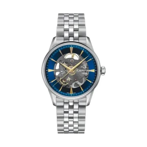 Certina Montre Certina DS-1 Skeleton Automatique Cadran Bleu