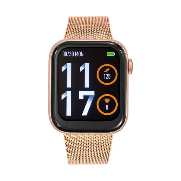 Tekday Montre Connectée Tekday en Acier et PVD Doré Rose