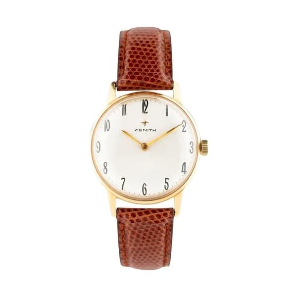Zenith Montre Zenith plaqué or calibre 2540 mécanique 33 mm circa 1965