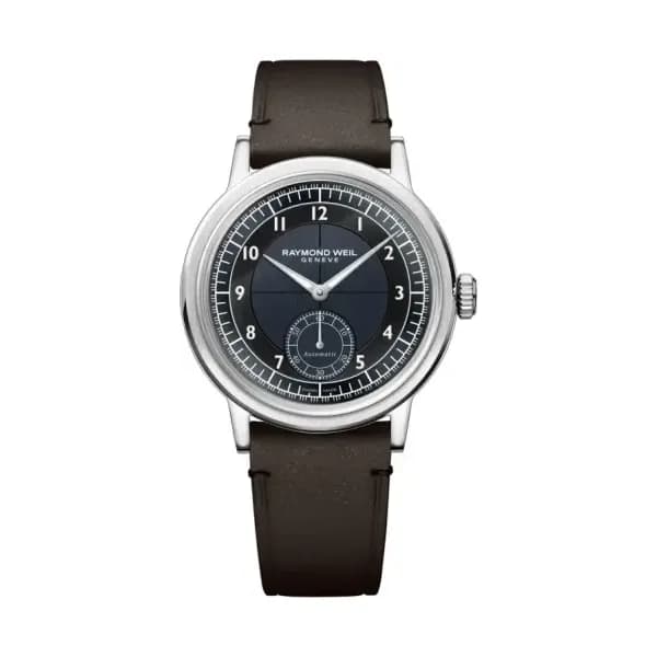 Raymond Weil Montre Millesime Small Seconds 39 mm - Cadran Tuxedo bleu nuit et noir