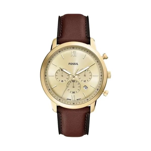 Fossil Montre Homme Fossil Cuir véritable Marron FS6113