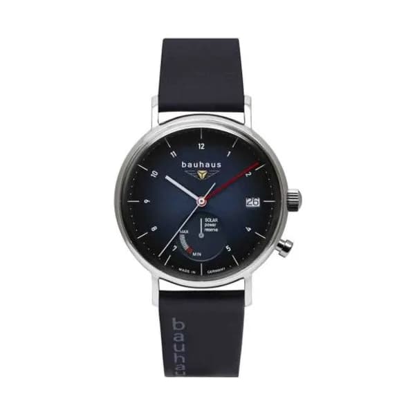 Bauhaus Montre Bauhaus Classic Quartz Solaire - 41 mm- Cadran Bleu nuit - 21123