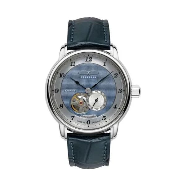 Zeppelin Montre Zeppelin Friedrichshafen Auto Open Heart Automatique Cadran Bleu Clair - 85663