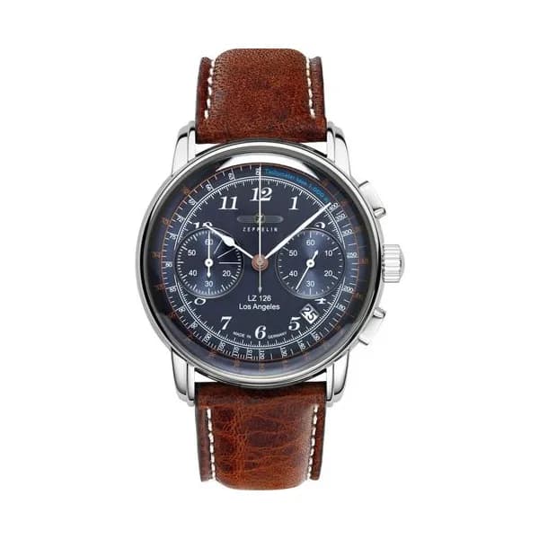 Zeppelin Montre Zeppelin Collection Los Angeles en Cuir Marron