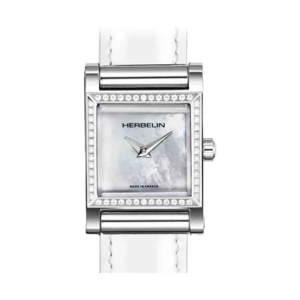 Michel Herbelin Montre Antares Personalisable- Boîtier Steel Edition - Diamants - H17144AP52Y09