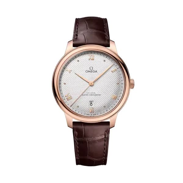 Omega De Ville 40 mm, or Sedna™ sur bracelet en cuir