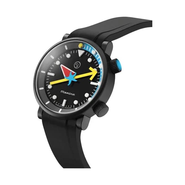 Yema Montre Yema x Alain Silberstein "Marine" automatique titane 40 mm