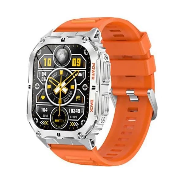 Smarty Montre Connectée Smarty Collection Compass Amoled en Silicone Orange