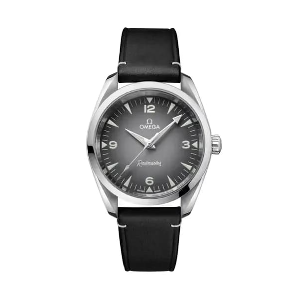 Omega Seamaster 38 mm, acier sur bracelet en cuir