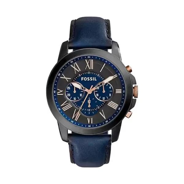 Fossil Montre Homme FOSSIL en Cuir Bleu