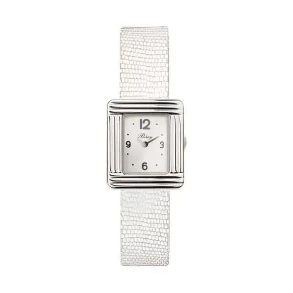Poiray Montre Poiray Ma Première Mini Acier Cadran 4CA Bracelet Chèvre Blanc