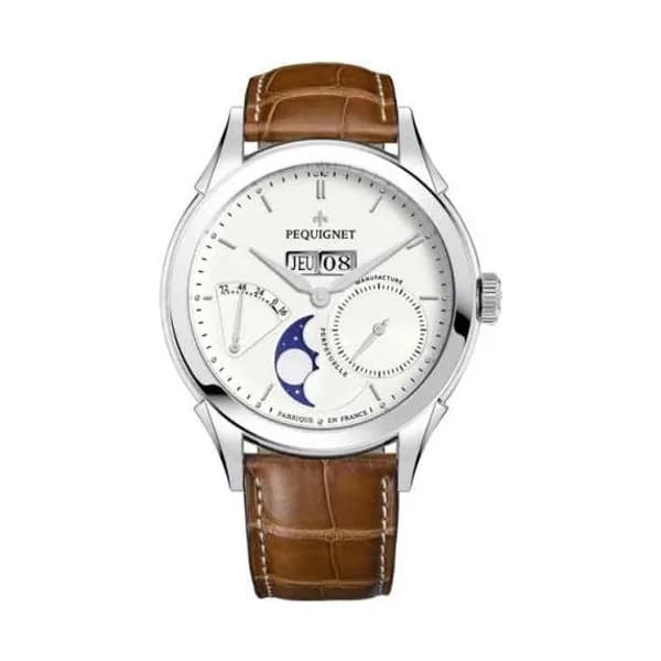 Pequignet Montre Pequignet Royale Origine Automatique Cadran Blanc - 9010433-AGF