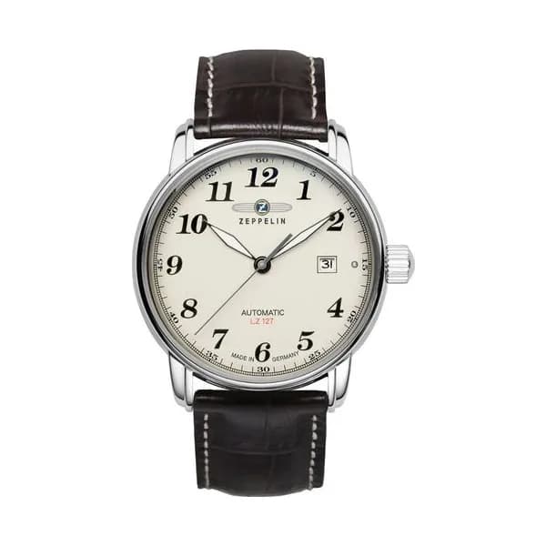 Zeppelin Montre Automatique Zeppelin Collection Graf en Cuir Marron
