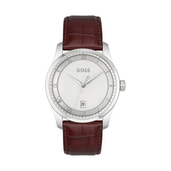 Hugo Boss Montre Boss Collection Business Principle en Cuir Marron