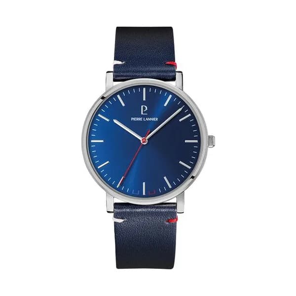 Pierre Lannier Montre Pierre Lannier Collection Essential en Cuir Bleu