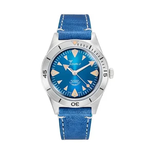 Squale Montre Super-Squale Big Arrows Blue Leather SUPERSSABL.PBL