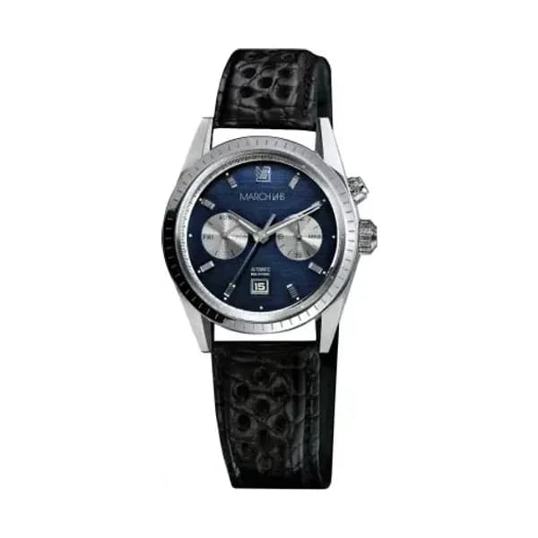 March LA.B Montre MARCH LA.B Agenda Supra Automatique Cadran Navy Bracelet Alligator