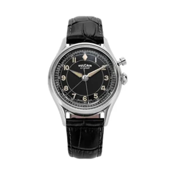 Vulcain Cricket Classique 39MM Black & Khaki Numbers