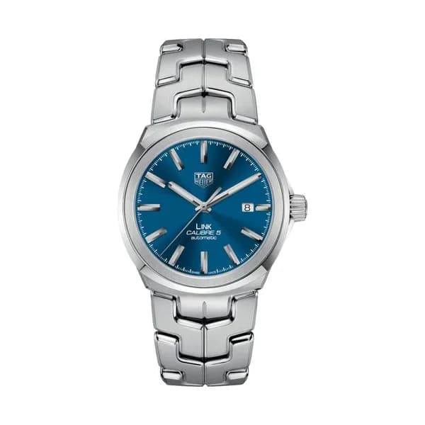 TAG Heuer Montre TAG Heuer Link Calibre 5 cadran bleu bracelet acier 41 mm