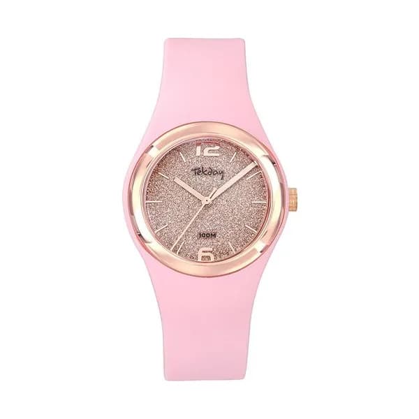 Tekday Montre Tekday en Plastique Rose
