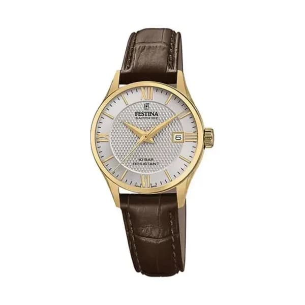 Festina Montre Festina Collection Swiss Made en Cuir Marron