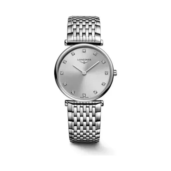 Longines Montre Longines la Grande Classique Cadran Argent Index Diamants