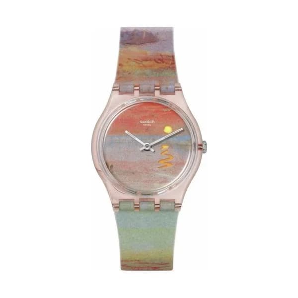 Swatch Montre Swatch Collection Turner's Scarlet Sunset en Silicone Multicolore