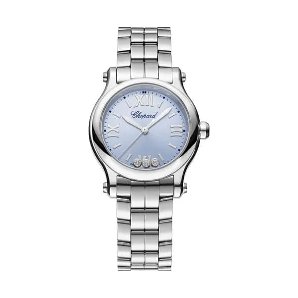 Chopard Montre Chopard Happy Sport quartz cadran bleu bracelet acier 30 mm