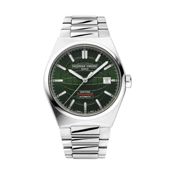 Frédérique Constant Montre Frédérique Constant Highlife automatique COSC cadran vert bracelet acier 39 mm